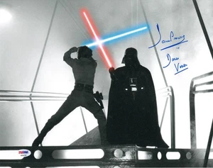 Dave Prowse Signed Autograph 11x14 Photo - Darth Vader Battle w/ Mark Hamill PSA - Picture 1 of 4