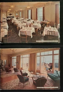 (GB-8096)GB JERSEY 2 Postales Hotel Fort d'Auvergne (Comedor y Solárium) - Imagen 1 de 5