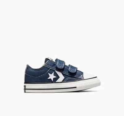 Infant Converse All Star Player 2V OX Shoes Navy/White A05221F-410 Size 7 - Image 1 of 4