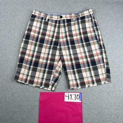Шорты Tommy Hilfiger цветные клетчатые 34 опрятные повседневные индивидуальный крой повседневные мужские - Изображение 1 из 4