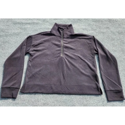 Top Pullover Athleta Tencel Modal Para Mujer M Media Cremallera Cuello Simulado Negro Foto 1 de 4