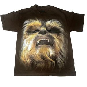 Disney Star Wars Chewbacca Jungen braun kurzarm Big Face Grafik T-Shirt L - Bild 1 von 4