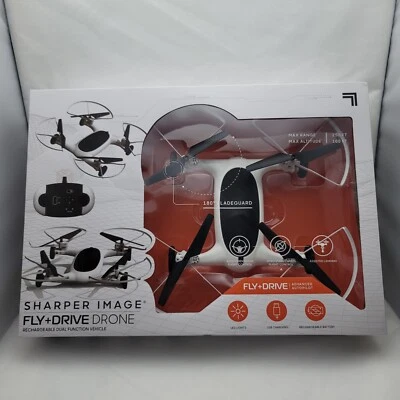 BNIB Sharper Image Fly + Drive Rechargeable Dual Function Vehicle Drone - Image 1 of 4