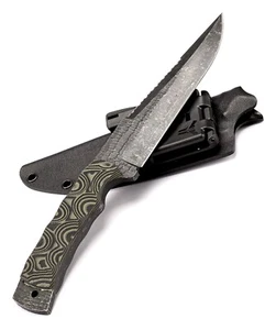 Stroup Knives Bravo 4 Limited Edition Black & Green Fixed Blade Knife STPB4 - Picture 1 of 6