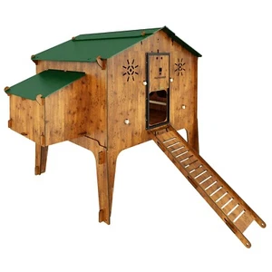 Erhöhter Hühnerstall für bis zu 20 Hühner 4 Nester 4 Sitzstangen POLLY DUPLEX 4X - Bild 1 von 16