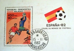 Madagascar 1982 Football World Cup - Spain - block used / cto - Picture 1 of 1