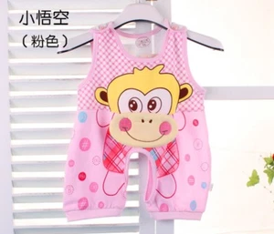 Newborn Baby kid summer sleeveless leotard cotton kids clothes -Monkey - Picture 1 of 3