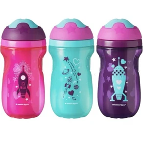 Tommee Tippee 9 oz Spill Proof Sippy Cups 3 Pc Set Double Wall Insulated Tumbler - Picture 1 of 15