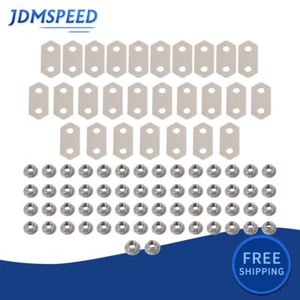 Nickel-Plated Copper BUS BARS & SS NUTS For Prius C 2012-2019 NEW - Foto 1 di 12