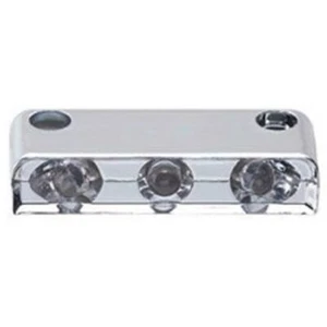 United Pacific 38001 - 3 LED Chrome Step Light - Amber LED - Picture 1 of 1