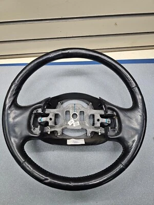 🔥1997-2003 福特 F-150 F-250 EXPEDITION 皮革方向盘巡航黑色原始设备制造商 — 第 1/4 张图片