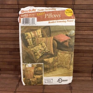 Simplicity Home Decorating Easy Pillows Andrea Schewe 5685 Sewing Pattern Cut - Picture 1 of 6