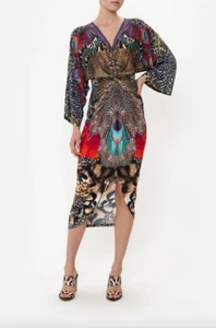 new CAMILLA XANADU RISING SPLIT FRONT TWIST DRESS CRYSTALS XL . - Picture 1 of 6