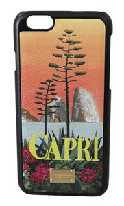 DOLCE & GABBANA Phone Case Cover Orange Capri Calfskin DG Logo iPhone 6 $300 - Picture 1 of 5