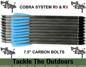 7.5" Carbon Crossbow Bolts Arrows Fit EK Cobra System R9 / RX Self Cocking Xbow - Picture 1 of 9