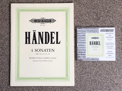 Handel: 4 Sonatas for Violin / Alto Recorder & Piano plus Accompaniment CD - Image 1 of 2