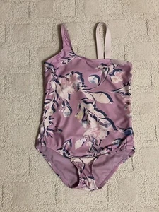 Little Girls Size 6X IDEOLOGY Asymmetrical Rose-Print 1-Piece Swimsuit Swimwear - Picture 1 of 8