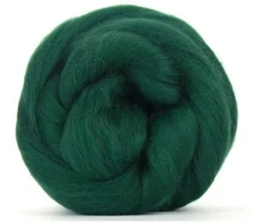 Dark Green Merino Wool Fibre Roving 50g - Wet & Needle felting - Picture 1 of 1
