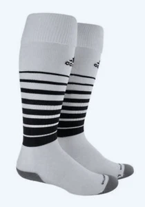 ADIDAS Team Speed OTC Soccer Socks White Black NEW Youth Mens Sz M Fits 5-8.5 - Picture 1 of 4