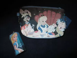 Disney NWT Alice in Wonderland Makeup Purse Keychain Lipstick Case Mad Hatter - Picture 1 of 8