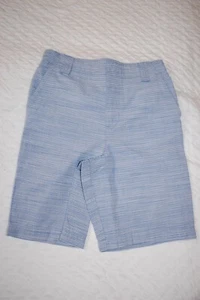 Boys Shorts BLUE & WHITE MICRO-STRIPE Casual Dressy ELAST WAIST Pockets SIZE 7 - Picture 1 of 2