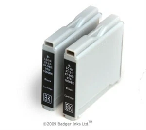 Cartuchos de tinta de impresora negros compatibles con LC970 x2 - LC970BK - Imagen 1 de 1