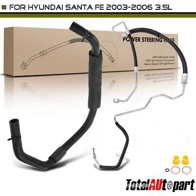 2x Power Steering Pressure & Reservoir Hose for Hyundai Santa Fe 03-06 V6 3.5L - Image 1 of 4