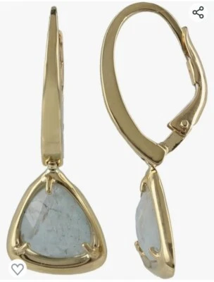 Orecchini In Oro 14K e Acquamarina Naturale - Immagine 1 di 3