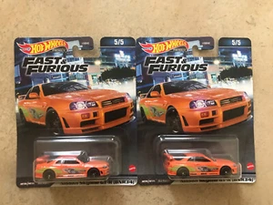 2023 Hot Wheels Fast & Furious Nissan Skyline GTR Real Riders~ x2 ~ Super Deal - Picture 1 of 1
