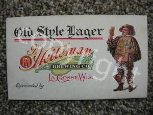 * LA CROSSE WI-G HEILEMAN BREWING CO-BEER BREWERY-BUSINESS CARD-OLD STYLE LAGER - Picture 1 of 3
