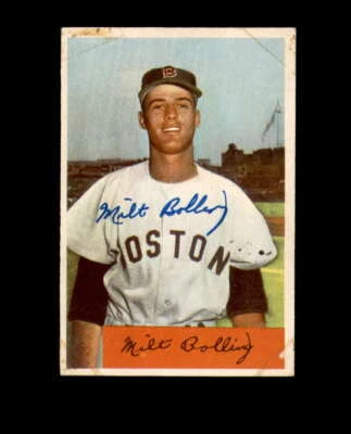 Milt Bolling Autograph 1954 Bowman Boston Red Sox Signed - Image 1 of 2