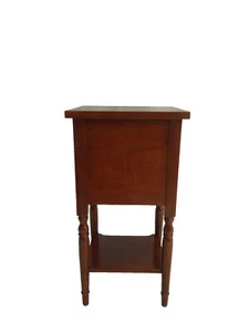 Solid Mahogany Wood Side Table 3 Drawers & Shelf Antique Reproduction Style - Picture 1 of 5