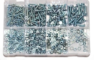 Assorted Box of 840 QTY Machine Screws and Nuts Metric M3 - M5 BZP Screw Nut AT5 - Picture 1 of 1