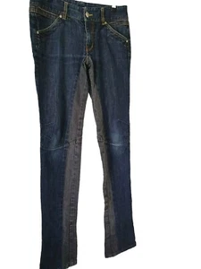 DKNY Indigo Blue & Black Jeans Long/Tall Two Tone W32" L34" Zip Fly Tapered - Picture 1 of 15