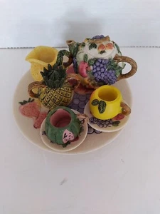 FRUIT Theme  Mini Tea Set Grapes, Pine Apple Pear  - Picture 1 of 8