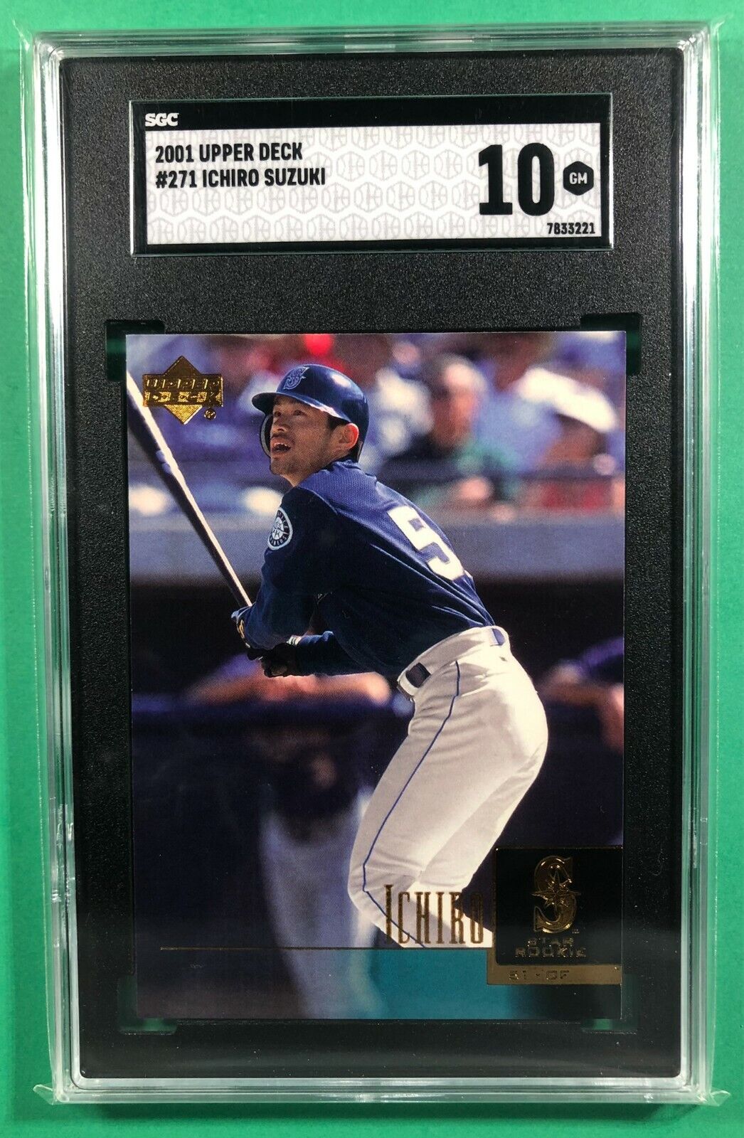 2001 Upper Deck Ichiro Suzuki #271 ROOKIE RC SGC 10 GEM MINT