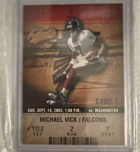 2003 Fleer Authentix Football Veterans Michael Vick autographed - Picture 1 of 2