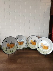 Handbemaltes Speiseteller Set 4 Katzen Kätzchen Creatively Yours Karen DeAlwis 10,75 - Bild 1 von 4