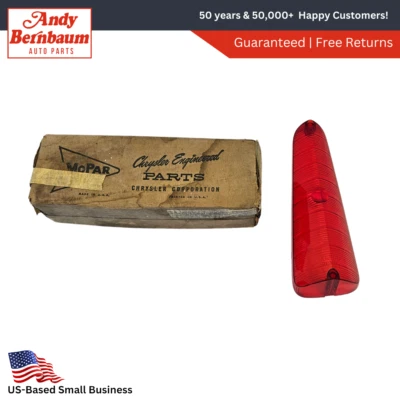 Lente de lámpara de luz trasera/parada lateral derecha para pasajero Plymouth 1960888 NOS. Foto 1 de 4