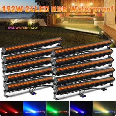 Waterproof RGB Wall Wash Light Bar 24LED DMX Stage DJ Beam Lighting Disco Effect - Image 1 of 4