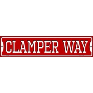 Clamper Way Neuheit 4"x18" Metall Straßenschild Plakette Haus Tür Garage Wand - Bild 1 von 1