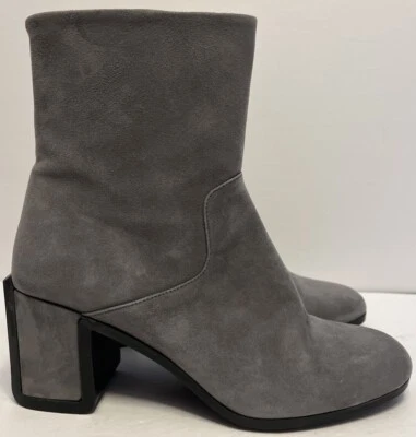 CLERGERIE Carly серый замшевые лодыжки ботинки стороны молнии блок каблук новый размер 40 США 9,5 - Изображение 1 из 4