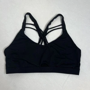 Sujetador deportivo RBX para mujer de malla negro con cruzada delantera y trasera - talla XL - Imagen 1 de 12