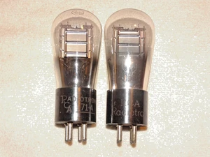 2 -71A (71) RCA-Radiotron Globe  Tubes *Hot Stamped Base*Strong*#3 - Picture 1 of 4