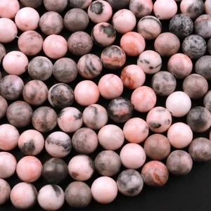 Natural Pink Zebra Jasper Gemstone 10 MM Round Smooth Beads Strand 15.5" - Picture 1 of 1