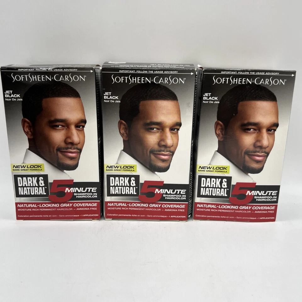Softsheen-carson Dark & Natural 5 Minute Shampoo in Hair Color Men Jet Black