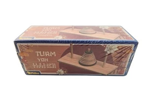 New Tower From Hanoi Pagoda Wooden Puzzle English Instructions Combination Game - Imagen 1 de 9