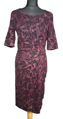 Anthropologie - Maeve - Vestido de vacaciones floral Elorn borgoña negro encaje para mujer 8 Foto 1 de 4