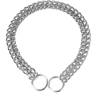 Choke Doppel Slip Kette Hundehalsband Titan Training legierter Stahl 24" Halsgröße 20 - Bild 1 von 14