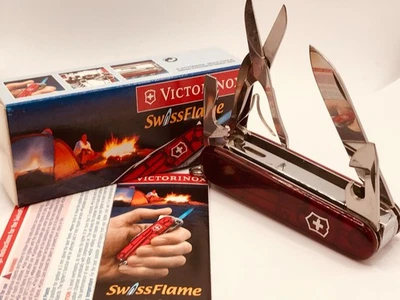 RARE Victorinox Swissflame /W Sisccor 1.3705.FT Swiss Knife  EXCELLENT UNIQUE Co - Image 1 of 4